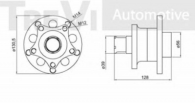 TREVI AUTOMOTIVE wb1591 -  Комплект подшипника ступицы колеса